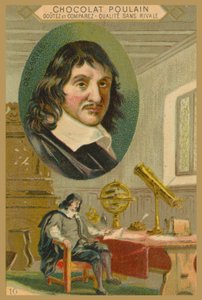 Carta commerciale Chocolat Poulain, René Descartes da French School