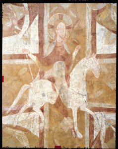 Cristo su un cavallo bianco, dal soffitto della cripta da French School