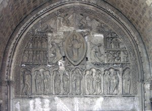 Cristo con due angeli e scene della vita di S. Etienne, dalla porta nord
