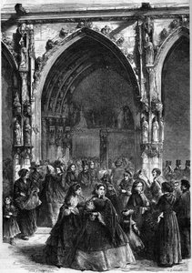 Christian Rie - Domenica delle Palme: distribuzione dei rami alla porta della chiesa Saint Germain l