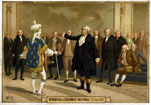 Cromolitografia rappresentante Honoré Gabriel Riqueti, Conte di Mirabeau (1749-1791) nell