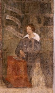 Chiesa (Eglise Saint-Jean-Baptiste). Interno. Cappella Saint-Fursy. Affreschi murali. La glorificazione di Maria (fresque dite de la bonne mort). Inizio XVII secolo