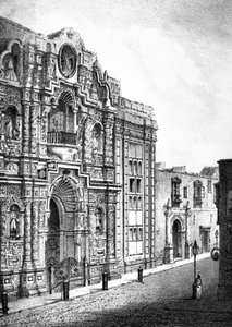 Chiesa della Misericordia, Lima (incisione) da French School