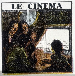 Proiezione cinematografica, circa 1920 da French School