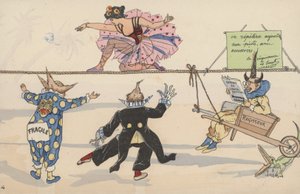 Scena circense, da un set di cartoline interconnesse da French School