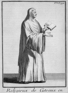 Monaca cistercense in abito corale, c.1700 da French School