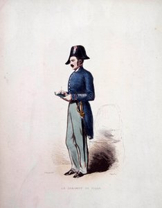 Uniforme del Sergente di Città delle forze di polizia sotto la Monarchia di Luglio (1830-1848) XIX secolo da French School