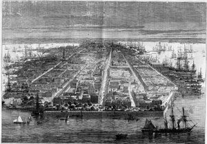 Veduta della città di Charleston, Carolina del Sud, Stati Uniti da French School