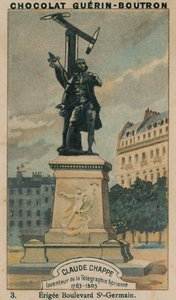Claude Chappe, Inventore del Telegrafo Aereo, 1763-1805, eretta Boulevard St-Germain da French School