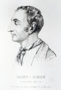 Claude Henri de Rouvroy, Conte di Saint-Simon, inciso da Perrot (19° secolo)