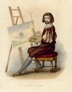 Claude Lorrain (incisione colorata) da French School