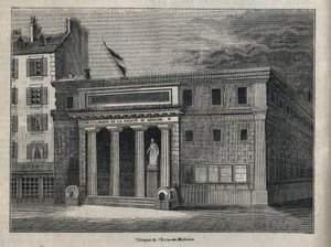 Clinica della Facoltà di Medicina di Parigi - Incisione in “Storia fisica, civile e morale di Parigi: dai primi tempi storici ai giorni nostri” di Jacques Antoine Dulaure da French School