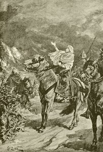 Clotilde che incendia il paese di Borgogna