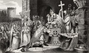 Clodoveo I (465-511) Battezzato con gli Uomini del suo Esercito prima della Battaglia di Tolbiac, da 