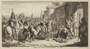 Clodoveo I, Re dei Franchi, entra a Tolosa dopo aver sconfitto i Visigoti, 508 da French School