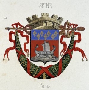 Stemma della Città di Parigi - in "Armorial National de France" di H. Traversier, Parigi da French School