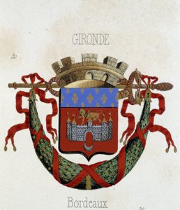Stemma della città di Bordeaux - in "Armorial National de France" di H. Traversier, Parigi da French School