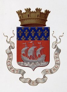 Stemma della città di Parigi: Impero (Napoleone III) - Decisione prefettizia del 24 novembre 1853 - in "Armorial National de France", di H. Traversier, Parigi da French School