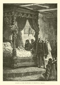 Coligny al letto di morte di Francesco II da French School