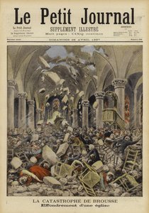 Crollo del tetto di una chiesa, Brousse, Francia, 1897
