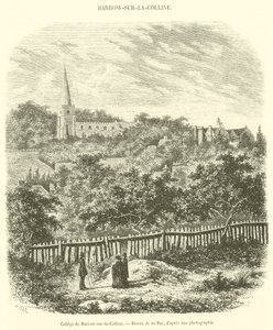 Collegio di Harrow-on-the-Hill (incisione) da French School