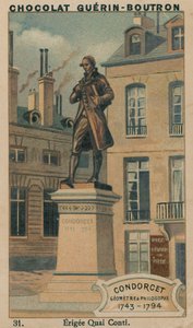 Condorcet, Geometra e Filosofo, 1743-1794, eretta Quai Conti