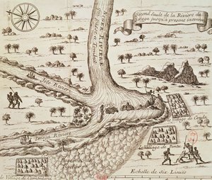 Confluenza del nero, del Joto e del Senegal, illustrazione da 