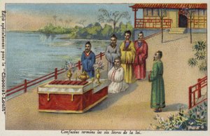 Confucio completa i Sei Libri della Legge, Cina