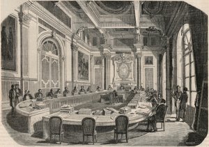 Consiglio di stato - Sala del comitato - Incisione in "Tableau-de-Paris" di Edmond Texier 1852 da French School