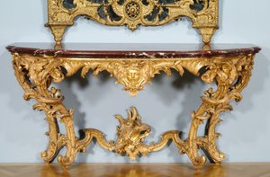 Tavolo da console, progettato da Jules-Michel Hardouin, realizzato da Pierre Turpin e Michel II Lange, c.1725