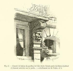 Console del balcone del padiglione dell