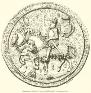 Controsigillo di Maria Tudor e Filippo II (incisione) da French School