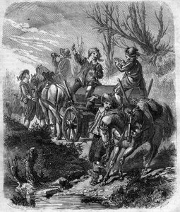 Convoglio di Carlo, Marchese di Albert, Duca di Luynes. Incisione in 
