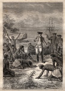 Accoglienza di Cook da parte dei nativi - Terzo viaggio di James Cook - Cook accolto dai nativi - Terzo viaggio di James Cook nell
