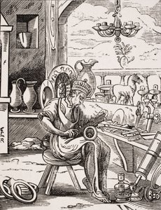 Rame, riproduzione di una xilografia di Jost Amman (1539-91) da 