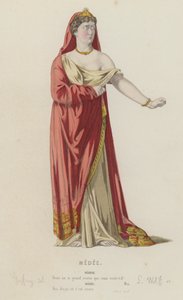 Corneille, Medea, Atto I, Scena V (incisione colorata) da French School