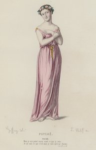 Corneille, Psiche, Atto III, Scena III (incisione colorata) da French School