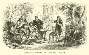 Corneille che legge a Luigi XIV da French School