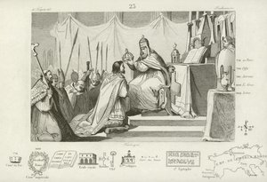 Incoronazione di Carlo Magno come imperatore del Sacro Romano Impero, Roma, 800 da French School