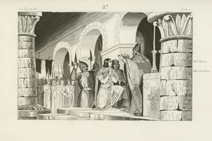 Incoronazione di Ludovico III e Carlomanno come re di Francia occidentale, 879 da French School