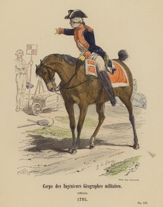 Corpo degli ingegneri geografi militari, ufficiale da French School