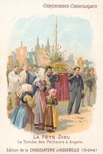 Processione del Corpus Domini dei pescatori di Angers, Francia da French School