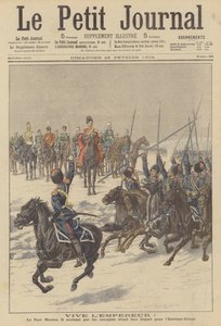 Cosacchi che acclamano lo zar Nicola II prima della partenza per l