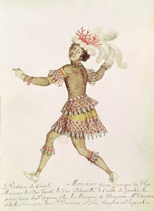 Costume per un pescatore di coralli per Le nozze di Teti e Peleo di Francesco Cavalli (1602-76) 1654 da French School