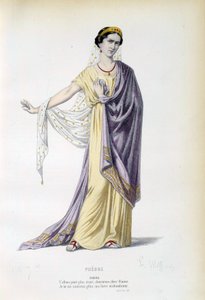 Costume per il personaggio di Fedra nel pezzo omonimo di Jean Racine (1639-1699) XIX secolo Parigi, Comédie-Française da French School