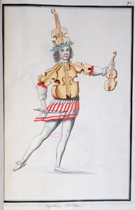 Costume di Apollo-Violino per il Ballet de la Nuit di Jean-Baptiste Lully danzato da Luigi XIV, 23 febbraio 1653 da French School
