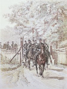 Gendarmeria di campagna, c.1887 da French School