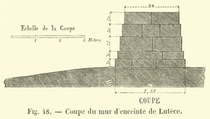 Sezione trasversale della parete luteriana (incisione) da French School