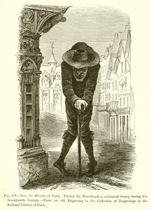 Cour des Miracles di Parigi. Talebot il gobbo, un celebre furfante del XVII secolo da French School