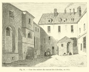Corte delle cucine del convento dei Celestini, nel 1845 da French School